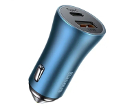 Baseus Golden Contactor Pro Car Charger U+C Blue + cable - 1348119 - zdjęcie 2